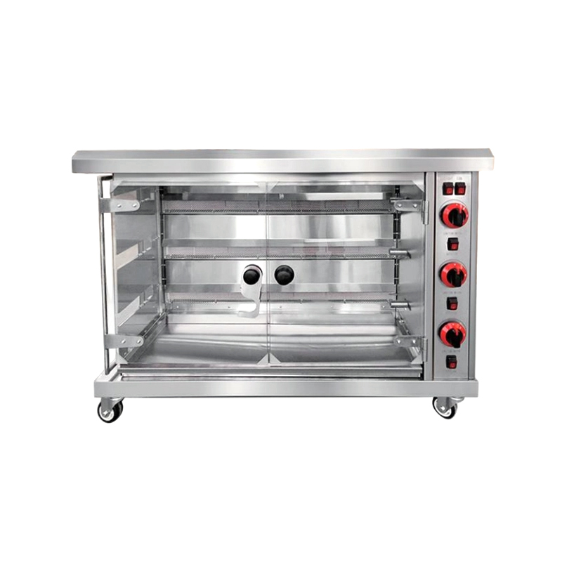 Asador de pollo vertical de tres filas a gas 3P