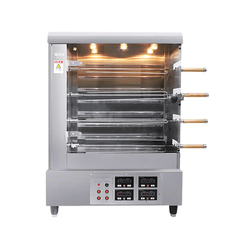 Asador de pollo de cuatro filas con escritorio eléctrico 4P