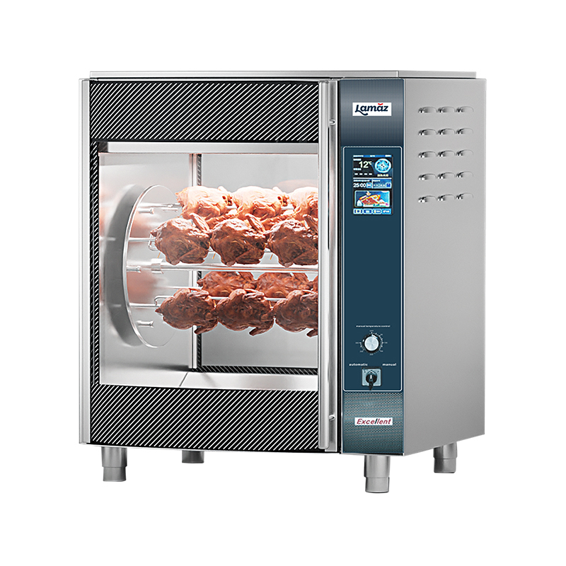 Asador de pollo horizontal con computadora eléctrica de ocho filas 8S