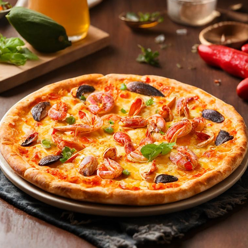 Horno de pizza con transportador de pie D6745