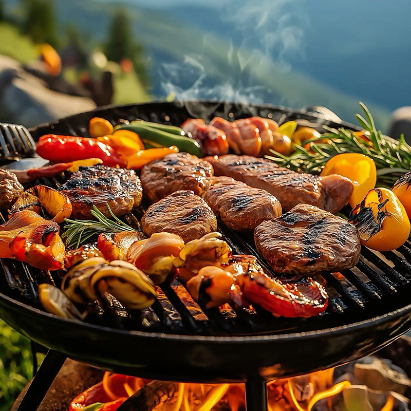 Parrilla eléctrica infrarroja de cuatro controles para barbacoa K4-22