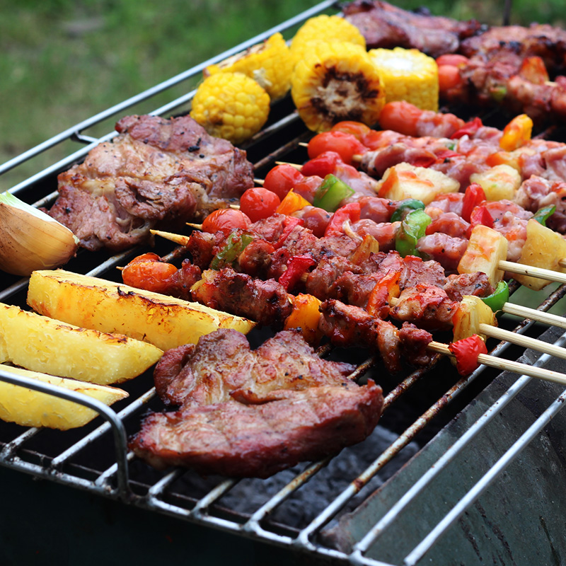 Parrilla eléctrica infrarroja de cuatro controles para barbacoa K4-22